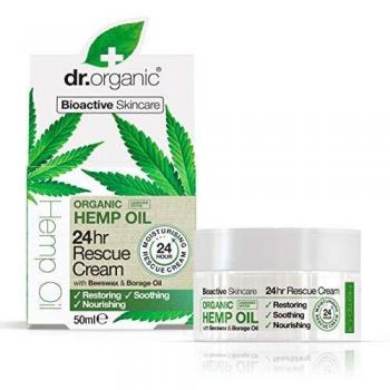 Dr. Organic Crema Rescate 24H; aceite de Cañamo 50 ml 50 ml