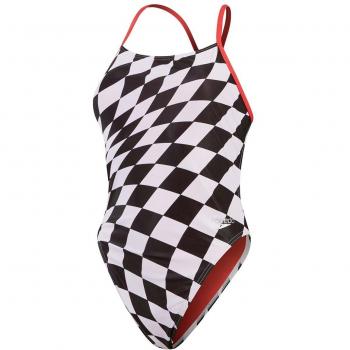 Bañador de mujer Speedo Allover Digital Tie-Back 1Pc - Negro, blanco, rojo, talla 34/28