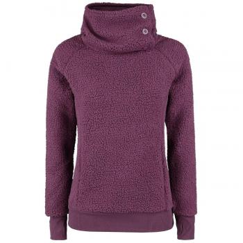 Stitch and Soul Jersey Polar Cuello Alto Mujer Sudadera Rojo Vino S