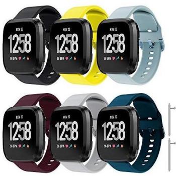 TOPsic Correa Fitbit Versa 2/Versa Lite/Versa, 22mm Pulsera Reemplazo de Silicona Suave Deportiva Bandas Correa para Fitbit Versa/Versa Lite/Versa 2