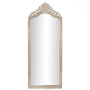 Espejo de pared DKD Home Decor 68 x 3,5 x 175 cm y 70 x 3,5 x 180 cm Cristal Natural Blanco Madera de mango Decapé