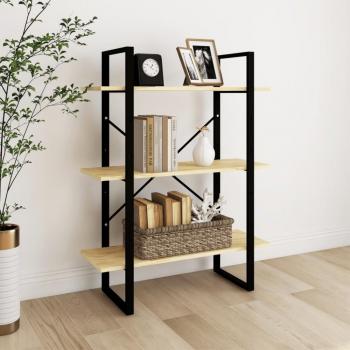vidaXL Estantería 3 niveles de madera maciza de pino 80x30x105 cm