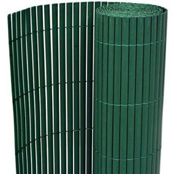 Valla de jardín de doble cara PVC verde 90x500 cm