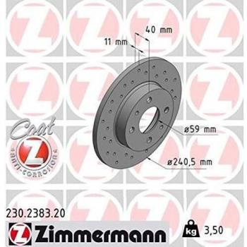 Discos de freno ZIMMERMANN 230.2383.20 para ABARTH 500