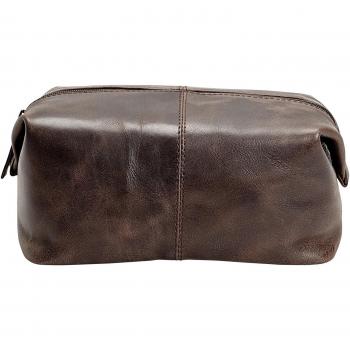 next Hombre Bolsa De Aseo Piel Cuero Con Cremallera Dos Botones Laterales