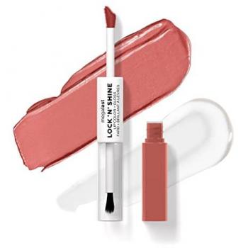 Brillo de Labios Nude Illusion Megalast Lock n' Shine con Color y Gloss, Fórmula Enriquecida con Vitamina E y Aceite de Jojoba