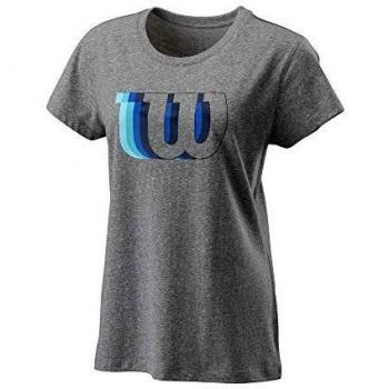 Wilson W Blur W Tech tee Camiseta, Mujer, Heather Grey, XS