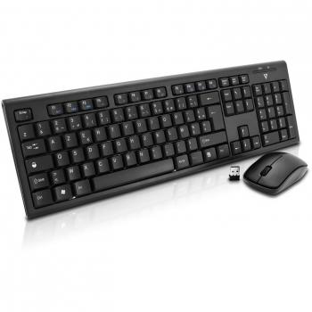 V7 CKW100 RF inalámbrico AZERTY Francés Negro - Teclado