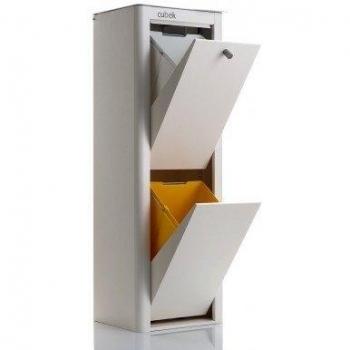 DON HIERRO - CUBEK - Cubo de basura y reciclaje lacado, 2 cubos gran capacidad