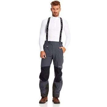 TRANGOWORLD Pantalón con Tirantes Vaner Antracita/Negro 2XL