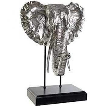 Figura Decorativa Elefante Plateado DKD Home Decor