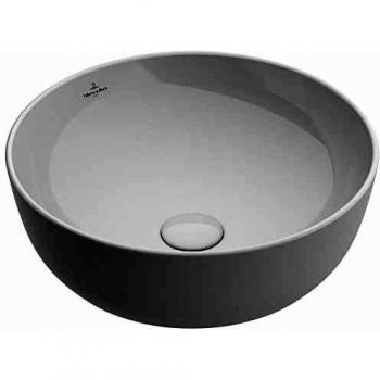 Lavabo sobre encimera redondo Villeroy & Boch Artis 43 cm sin desagüe, color blanco