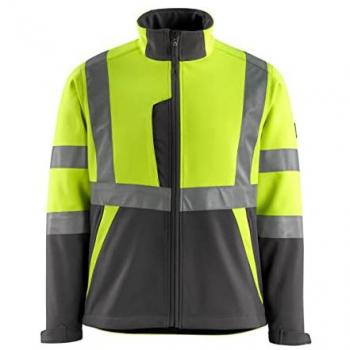 Chaqueta Softshell Hi-Vis Kiama 4XL Amarillo/Gris Oscuro