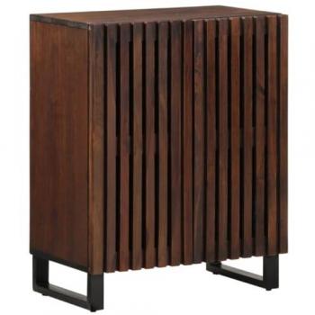 Aparador de madera maciza de mango 60x34x75 cm Marrón, Armario de almacenaje, Mueble aparador, Mueble de almacenaje de Cocina, bufé