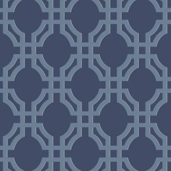 Papel Pintado Vinílico Geométrico Azul Laurito Amalfi Saint Honore
