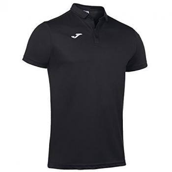 Joma Hobby Men's Short Sleeve Black Polo Shirt - XXL