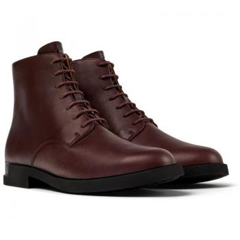 Camper Iman - Women's Burgundy Ankle Boots with Ultra-Light Leather Insole, Size 35
