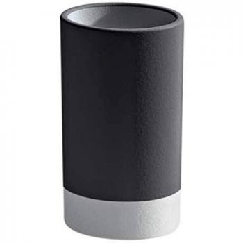 Gedy New mizar Portacepillos, Cerámica, Gris, 6.4 X 6.4 X 10.8
