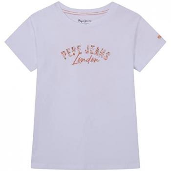 Camiseta de Manga Corta Gervera Blanca para Niños Pepe Jeans