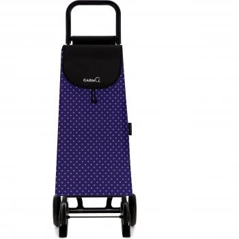 Garmol 216GPD PS C593 Carro de Compra 4 Ruedas Plegable y abatible, Tela, Violeta, 40x15x86 cm