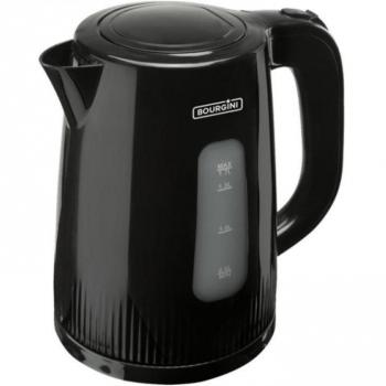 Bourgini Hervidor de Agua Eléctrico 1.7L 2200W Negro Modelo 230016
