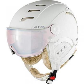 ALPINA Jump 2.0 QVM Casco de esquí, Unisex-Adult, White-Prosecco Matt, 55-58