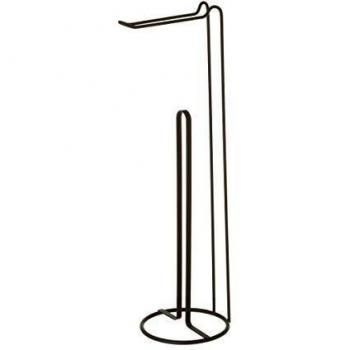 Portarrollos de baño Negro de Metal de 15x54 cm - LOLAhome