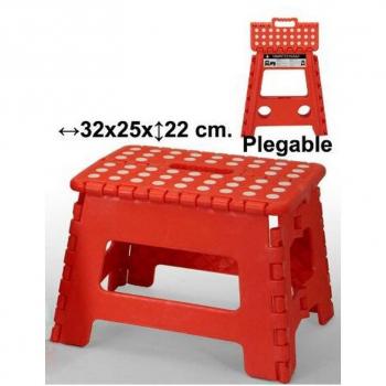 Taburete plegable rojo 32x25x22