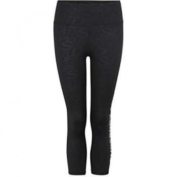 Superdry Bolt Leggins Deportivos para Mujer, Mujer, GS3209AT, Negro y Dorado, 8