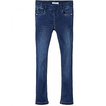 Polly Skinny Fit Jeggings for Girls in Dark Denim Blue