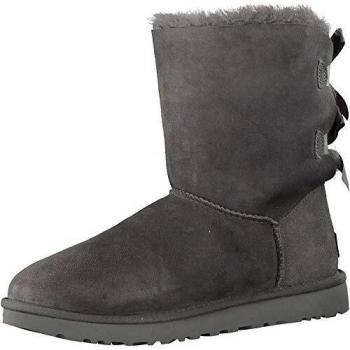 UGG Women's Bailey Bow II Water-Resistant Boots in Grey, Size 8