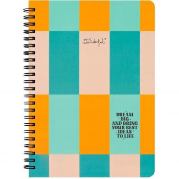 Libreta A5 Mr Wonderful - Dream Big and Bring Your Best Ideas to Life, dimensiones 14x21x1 cm