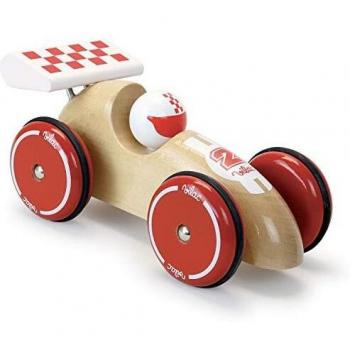 Vilac- Voiture de Course Xl Bois Naturel Aviones, Color Natural