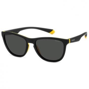 Polaroid Unisex Sunglasses PLD 2133/S Black Yellow 56MM Full-Rim Acetate