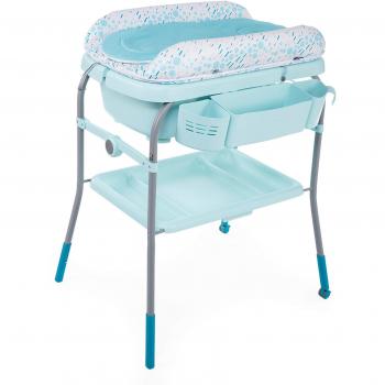 Chicco Cuddle&Bubble - Bañera cambiador compacta 2en1, 10 kg, color azul