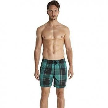 Speedo Check Leisure YD – Bañador para hombre, Hombre, Speedo Yd Check Leisure 16 Short De Bain Homme, Noir/Venin/Gris Oxydé/Vert Fluo, large