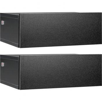 Mesitas de Noche Flotantes con 1 Cajón - Estilo Moderno (Set de 2, Negro)