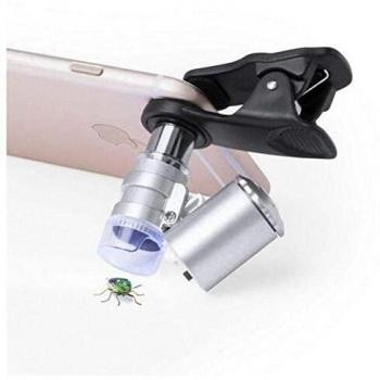 Microscopio para Smartphone 145134 - Color Gris, Ampliación Alta y Conexión Fácil