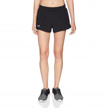 Under Armour UA Speedpocket Run Short Pantalón Corto, Mujer, Negro