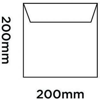 Blake Puramente Todos los días 200 x 200 mm Monedero Plaza Pelar y Sello del sobre - blanco