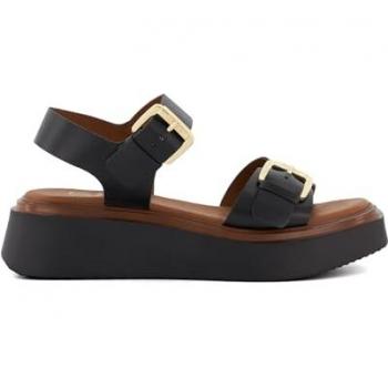 Dune London Women's Loells Black Casual Flatform Sandals Size 3