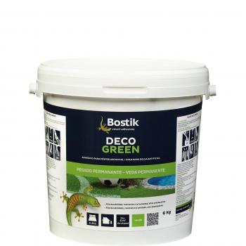 Bostik, Adhesivo para césped artificial de dos componentes, Todo tipo de materiales, Para Interior/exterior, Sin disolventes, Deco Green, Color : Verde, Fijación discreta, Bote de 6 kg
