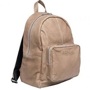 Replay Soft Leather Backpack Men's 40Cm Beige