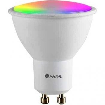 NGS GLEAM510C - Wi-Fi Smart LED Bulb with RGB+W Adjustable Colors, 5W GU10 460LM Spotlight Smart Lamp, Operated from APP/Alexa/Google Assistant [Efficiency Class A]