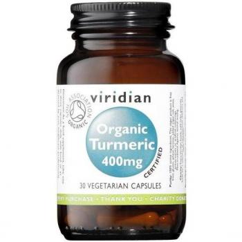 Viridian Organic Turmeric 400mg 30 Veg Capsules