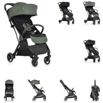 Silla de Paseo Plegable MONI EASY FOLD hasta 22 kg con Capota Ajustable y Canasta