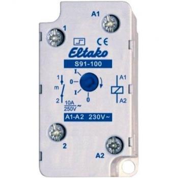 Interruptor de corriente Eltako S91-100-230V, 1 polo, 10A, montaje en superficie/empotrado