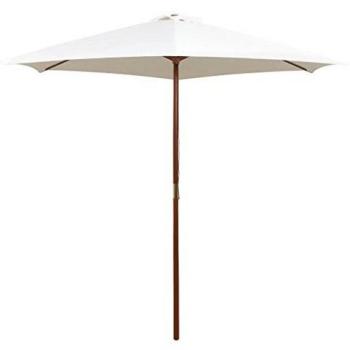 vidaXL Sombrilla de Pie Parasol Pedestal Toldo Cubierta Jardín Patio Terraza Playa Exterior al Aire Libre Protección UV Antiviento Crema