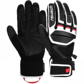 Guantes de Esquí Reusch Pro RC - Color Negro-Blanco-Rojo Fuego, Talla 10