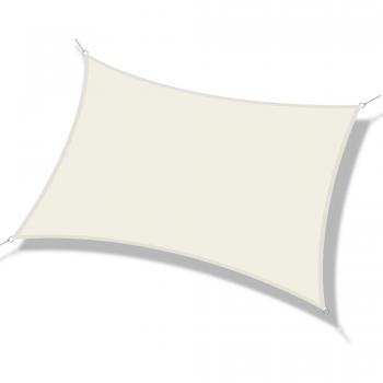 Toldo vela rectangular Outsunny anti UV beige 400x600 cm